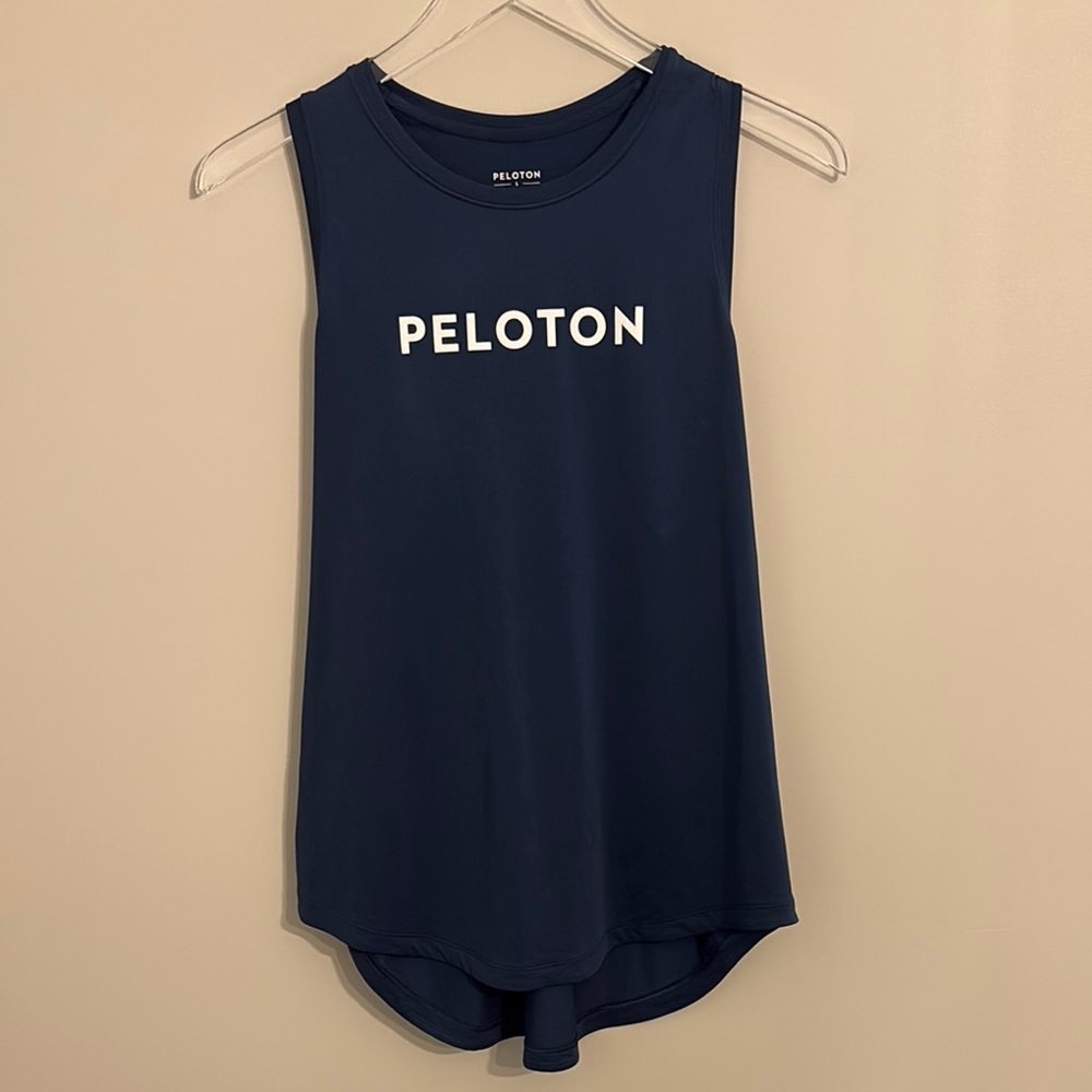 Peloton Blue Muscle Tee Sleeveless Athletic Top Size Large